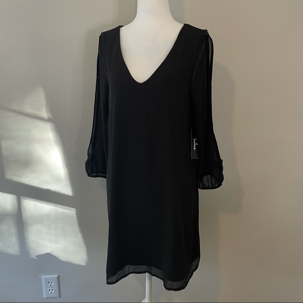 Lulus Cold Shoulder Black Dress